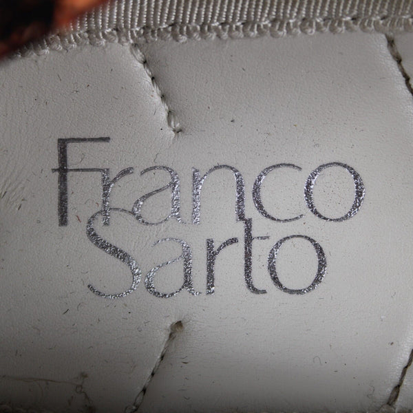 Franco Sarto Boston Sz 9 M Blue Orange Reptile Print Leather Slip On Flats