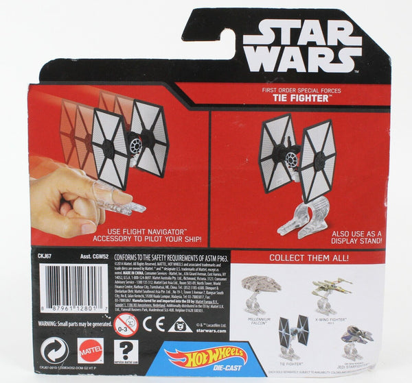 Hot Wheels Star Wars 2014 First Order Special Forces Tie Fighter Collectible