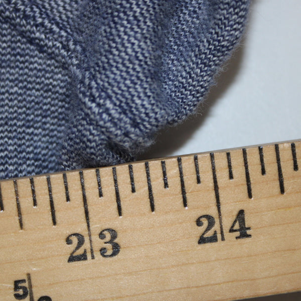 Straight Down Sz XXL Navy Blue White Heathered 1/3 Zip Front 100% Cotton Sweater