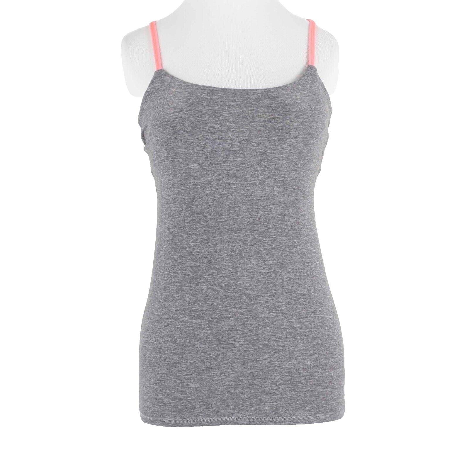 Lululemon Sz 4 Gray Coral Racer Back Strap Back No Fabric Label Active Wear Top