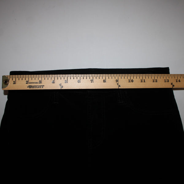 J Brand Sz 25 x 30 Black Velveteen Faux Pockets Cotton Modal Elastane Pant