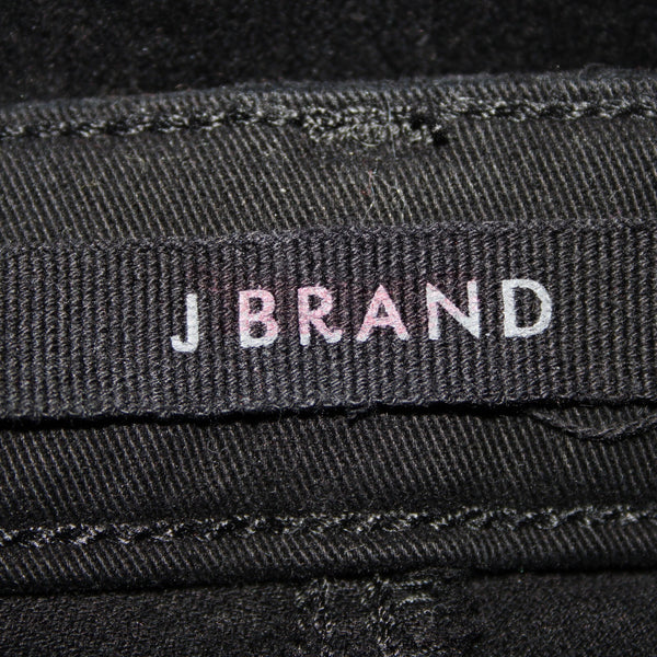 J Brand Sz 25 x 30 Black Velveteen Faux Pockets Cotton Modal Elastane Pant