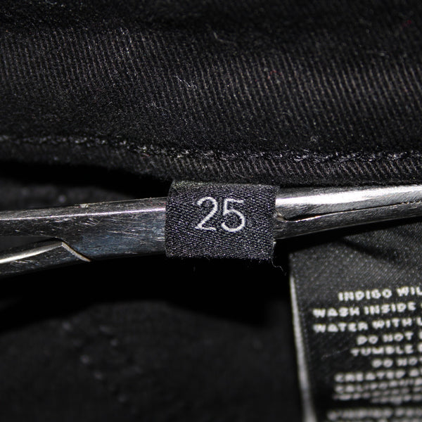 J Brand Sz 25 x 30 Black Velveteen Faux Pockets Cotton Modal Elastane Pant