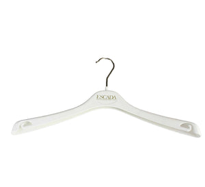 Escada Set of 3 Flocked Edge Shoulder Form Hangers