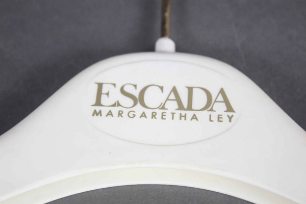 Escada Set of 3 Flocked Edge Shoulder Form Hangers