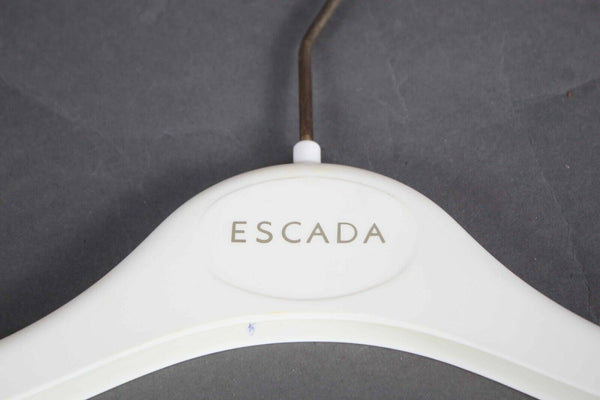 Escada Set of 3 Flocked Edge Shoulder Form Hangers