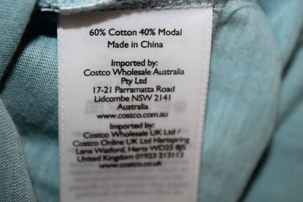 Eddie Bauer NEW Sz M Sea Blue Hi Lo Slub Knit X Neckline Cotton Blend Top
