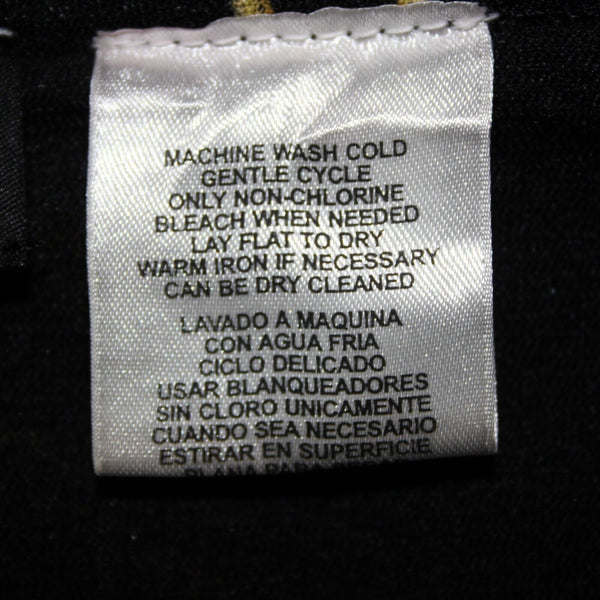 Jones New York Collection Sz 1X Black Yellow Stretch Lined 100% Polyester Skirt