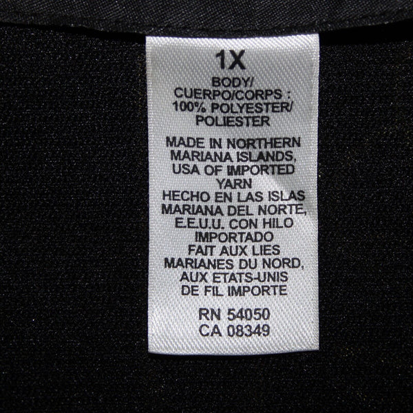 Jones New York Collection Sz 1X Black Yellow Stretch Lined 100% Polyester Skirt