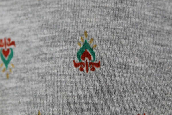 LuLaRoe Sz 3XL Gray Red Green Multi Hi Lo Polyester Spandex Knit Top