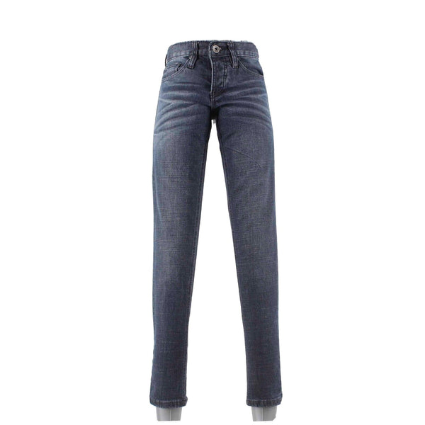 Rude Sz 24 x 30 Navy Blue Denim Whiskers 3 Button Closure Cotton Blend Jeans