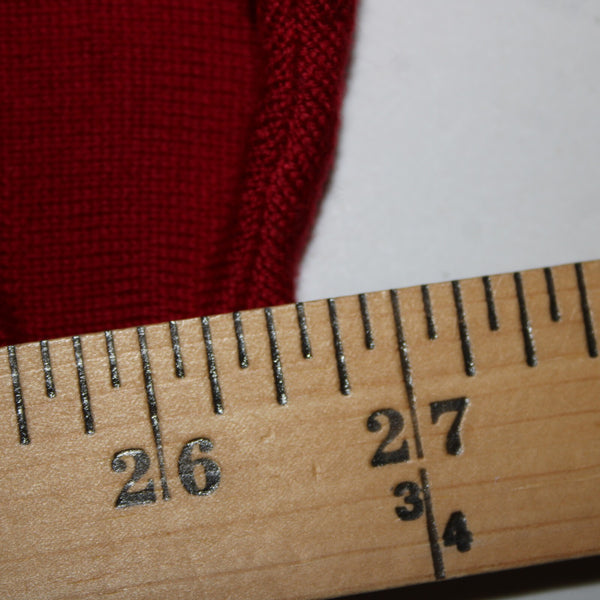 Eileen Fisher Sz Sp Red Turtle Neck Asymm Long Sleeve 100% Merino Wool Sweater