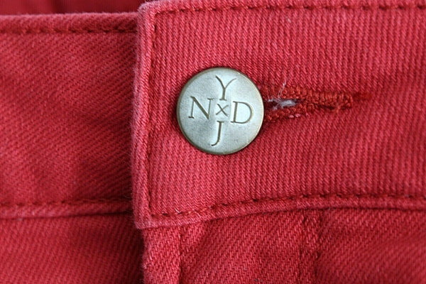 NYDJ 8 x 27 Red Slim Lift Tuck Technology Cotton Spandex Jeans