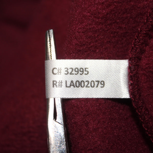 Outrank Sweater NEW Sz S Burgundy Red Multi Colored Logo Pocket Sweater