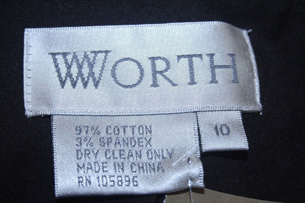 Worth NEW Sz 10 Hickory Brown Fitted Quilted Cotton Blend Zip Cuff Jacket