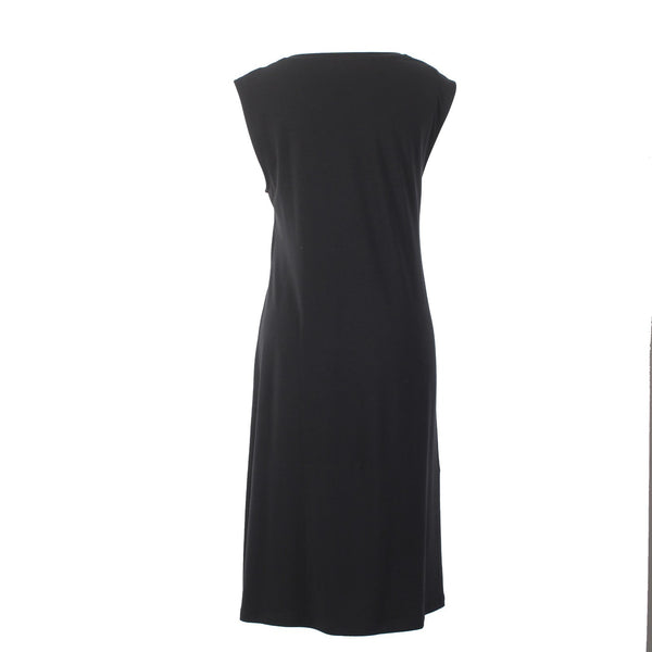 Eileen Fisher Dress NEW $198 Sz SP Black V Neck Organic Cotton Dress