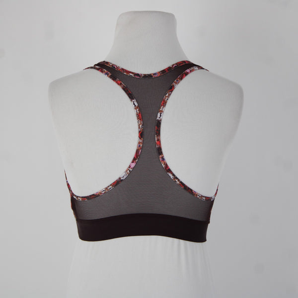 Victoria Secret Sport Sz Sp Black Burgundy Multi Gems Poly Elastane Sports Bra