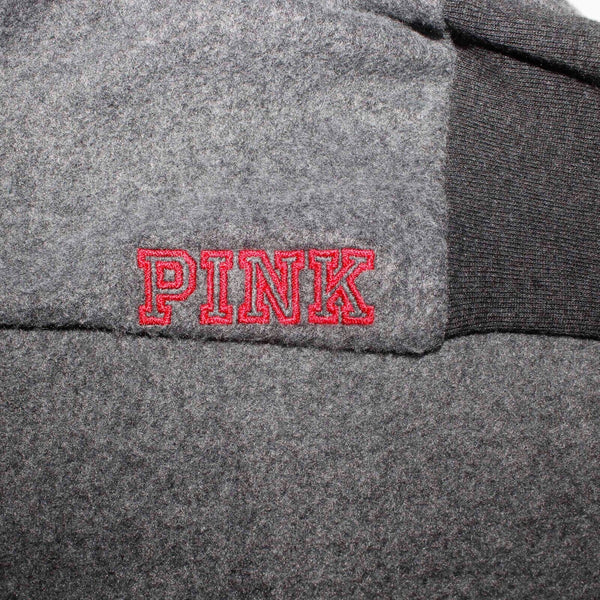 PINK NEW $80 Sz M Gray Charcoal Red CATS Pullover Banded Cotton Blend Sweater