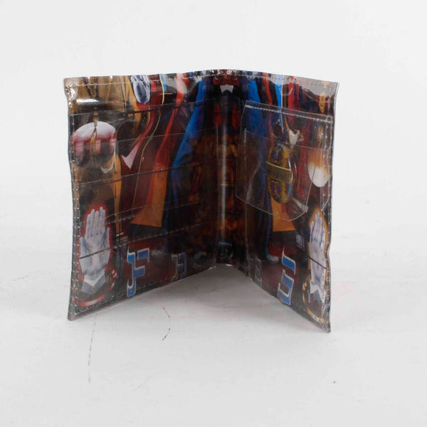 Billet au George Plastic Covered Blue Scenic Bifold Wallet