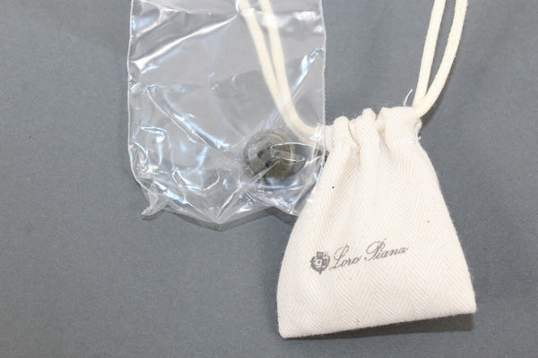 Loro Piana NEW Black 100% Cotton Drawstring Pouch Spare Button