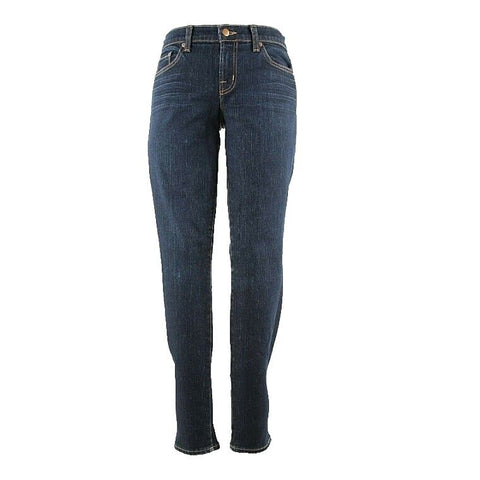 J Brand The Skinny 29 x 29 Dark Blue Ink Navy Whisker Cotton Blend Midrise Jeans