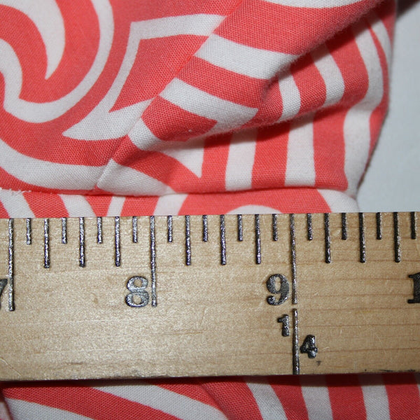Michael Kors Sz 10 x 28 Orange Pinkish White Swirl Abstract Pockets Cotton Pant