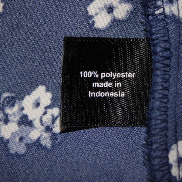 Lane Bryant Top NEW $60 Sz 14/16 Navy Blue White Floral 100% Polyester Top