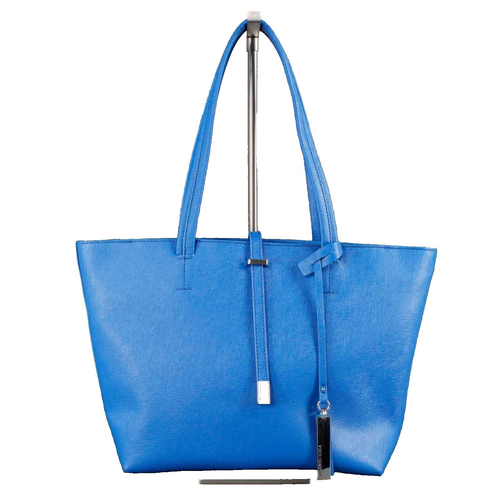 Vince Camuto 14 X 11 X 5 Blue Zip Closure Pocketed 100% Genuine Leather Purse
