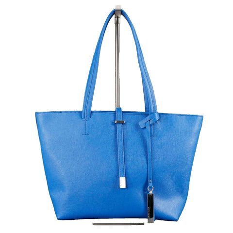 Vince Camuto 14 X 11 X 5 Blue Zip Closure Pocketed 100% Genuine Leather Purse
