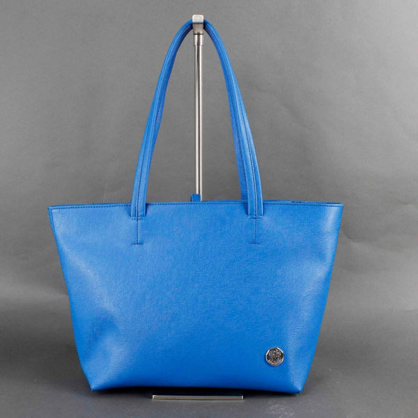 Vince Camuto 14 X 11 X 5 Blue Zip Closure Pocketed 100% Genuine Leather Purse