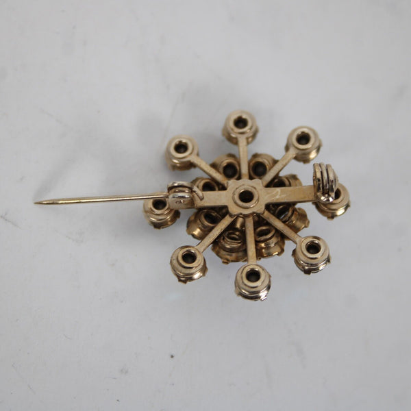Unbranded Gold Tone Rhinestones 1" Pin