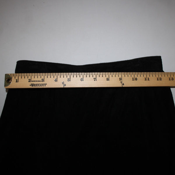 Patricia Wolf NEW Sz 6 Black Lined Knee Length Pig Suede Pencil Skirt