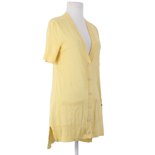 Eddie Bauer Cardigan Sweater NEW $60 Sz XS Yellow Buttons Pockets Cotton