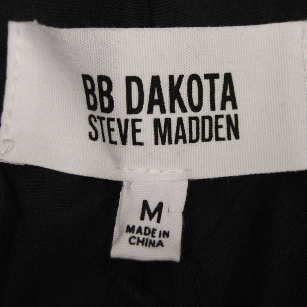BB Dakota $99 Crush A Lot Sz M Black Poly Nylon Velvet Velveteen Blazer Jacket