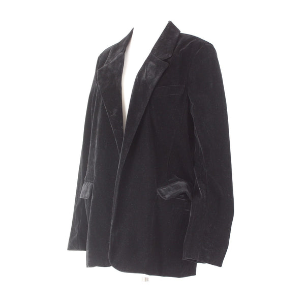 BB Dakota $99 Crush A Lot Sz M Black Poly Nylon Velvet Velveteen Blazer Jacket