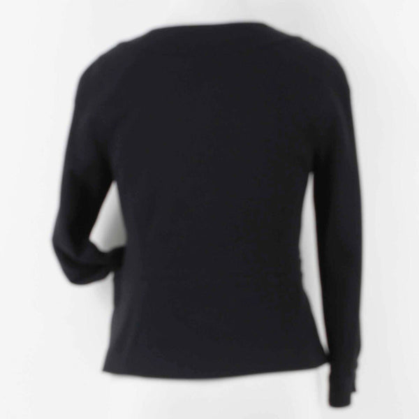 Theory Sz S Black Heavy Knit Lined Viscose Polyamide Blazer Jacket