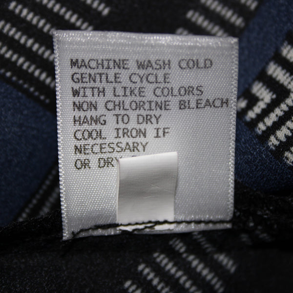 Anne Carson NEW Sz 2x Black White Navy Sheer Sleeveless 100% Polyester Top