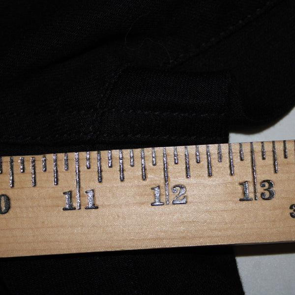 Style List By Micaela Sz 28p x 26 Black Faux Leather Sides Pockets Cotton Jeans
