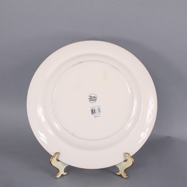 Spode 12" Plate $70 12" White Red Multi Color Red Ribbon Buffet Plate