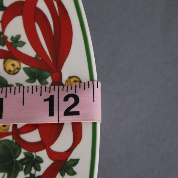 Spode 12" Plate $70 12" White Red Multi Color Red Ribbon Buffet Plate