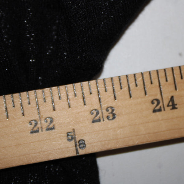 Joie Sz S Black Speckled Deep V Neck 3/4 Sleeve Nylon Rayon Wool Sweater