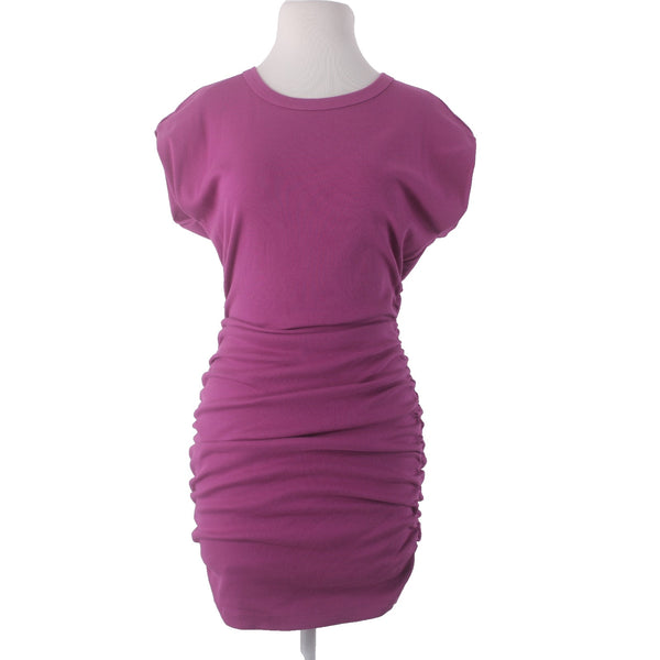 Michael Stars Dress Sz M Magenta Pink Ruched Cotton Modal Spandex Dress