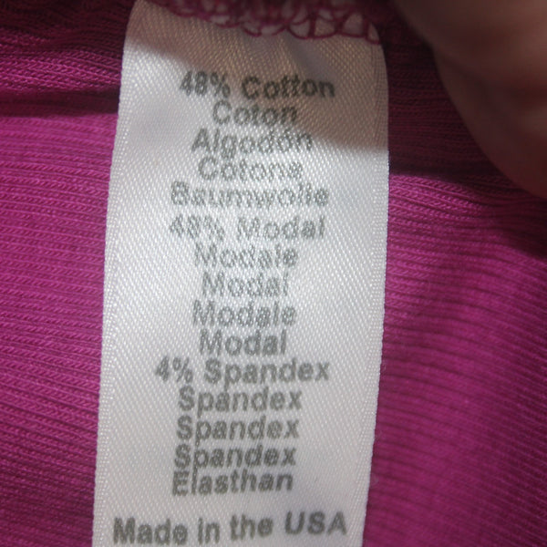 Michael Stars Dress Sz M Magenta Pink Ruched Cotton Modal Spandex Dress