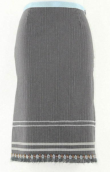 Neesh by D.A.R  Sz S Charcoal Blue Multi  Rayon Polyester Nylon Spandex Skirt