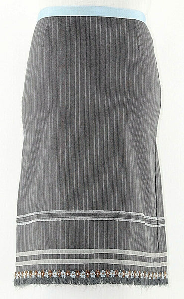 Neesh by D.A.R  Sz S Charcoal Blue Multi  Rayon Polyester Nylon Spandex Skirt