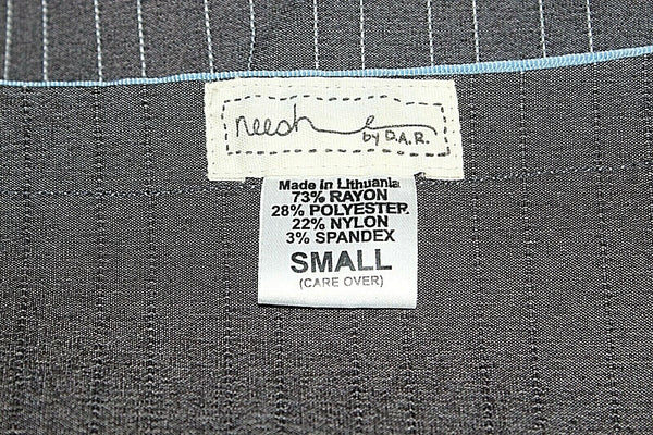 Neesh by D.A.R  Sz S Charcoal Blue Multi  Rayon Polyester Nylon Spandex Skirt