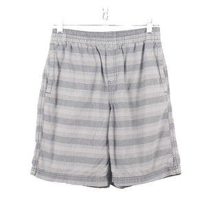 Eddie Bauer Sz S X 8 Gray Striped 100% Cotton Men's Unlined Shorts