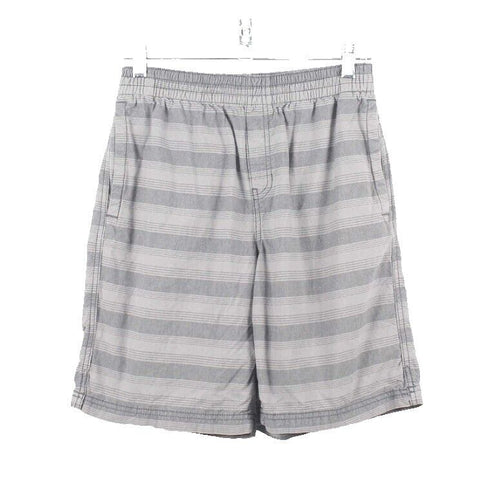 Eddie Bauer Sz S X 8 Gray Striped 100% Cotton Men's Unlined Shorts