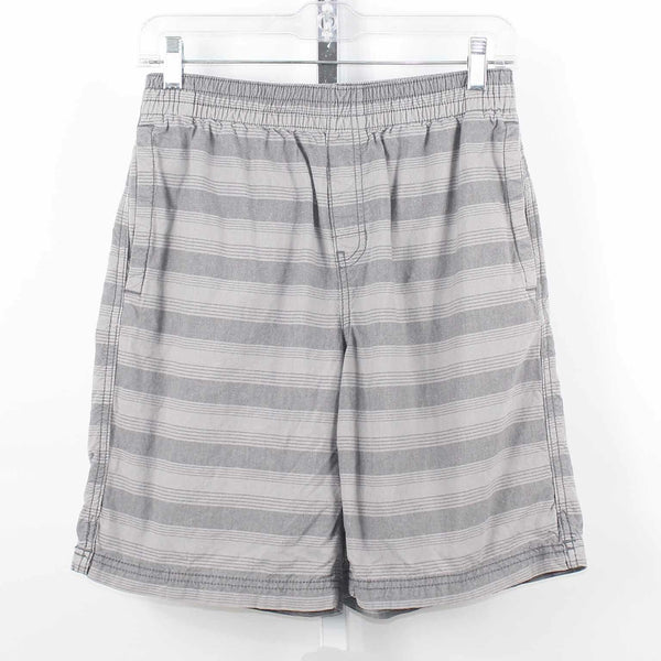 Eddie Bauer Sz S X 8 Gray Striped 100% Cotton Men's Unlined Shorts