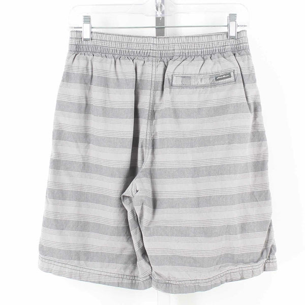 Eddie Bauer Sz S X 8 Gray Striped 100% Cotton Men's Unlined Shorts